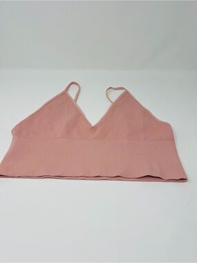 NWOT Free People Ali Low-Back Seamless Bra in Ballet (light pink) Size M/L 8-14
